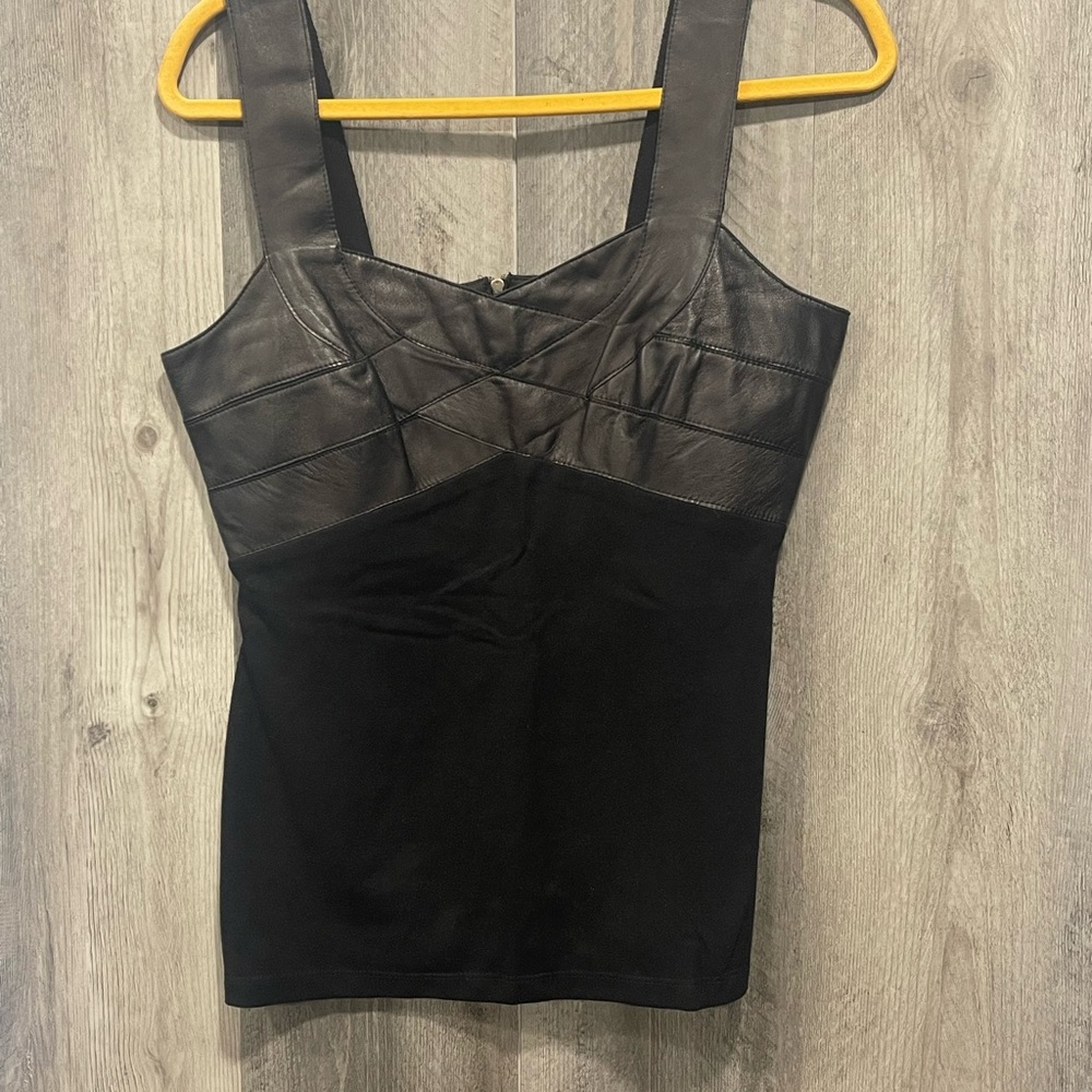 Bailey 44 Black and Dark Brown Blouse